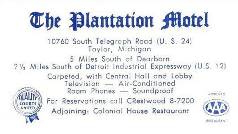 Planatation Motel (Best Value Inn) - Postcard